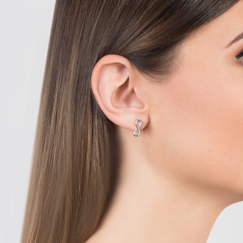 Kolczyki nieskończoność Savicki: srebrne